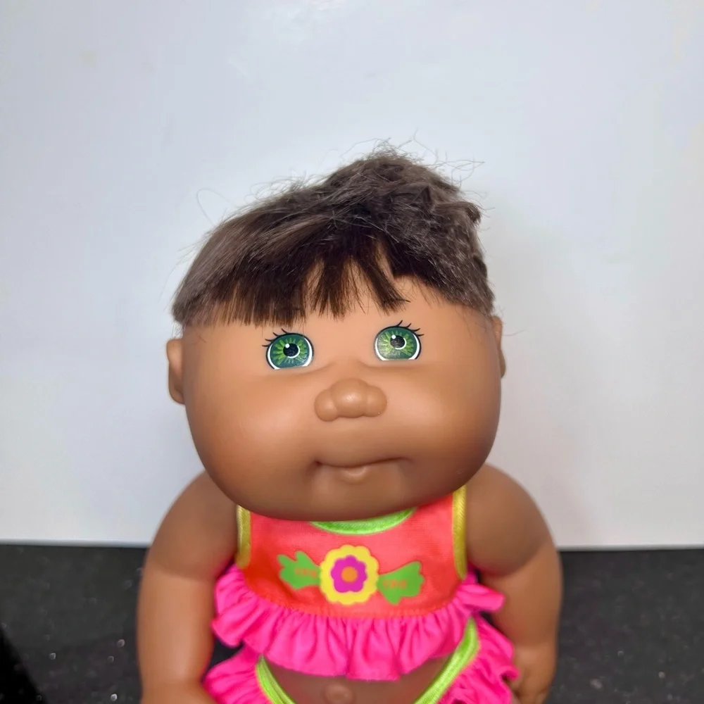 Vintage 1988 Cabbage Patch‎ Kids with pink two piece outfit Doll with Green